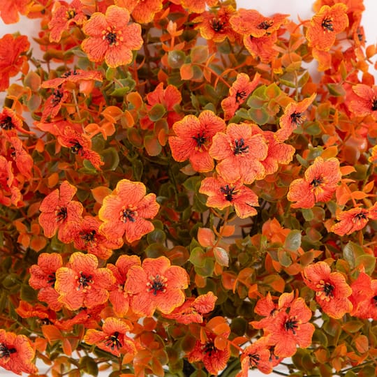 26" UV Resistant Autumn Artificial Fall Daisy Bush with Integrated Ground Stakes, 2ct.